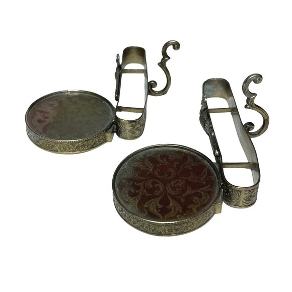 Vintage Ardalt Japan Peacock Golden Patina Teacup & Saucer Display Holder - Picture 2 of 6